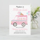 アイスモダンクリームトラックフォーエバースウィート誕生日 招待状 (スタンド正面)