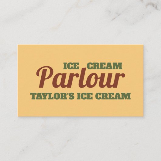 アイスモダンクリームパーラー 名刺 (正面)