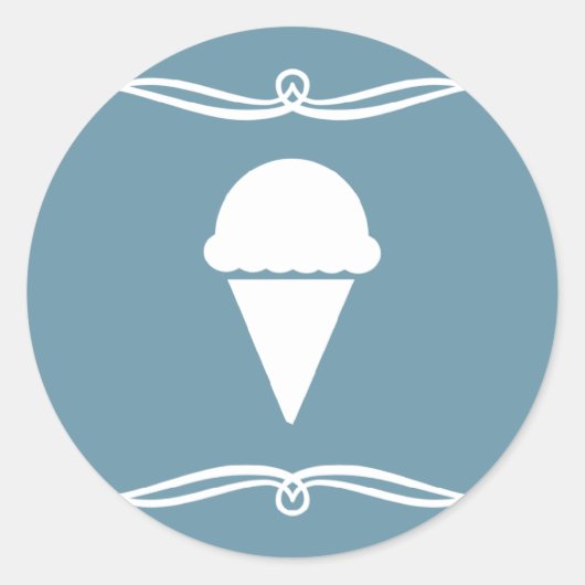 アイスモダンクリーム ラウンドシール (正面)