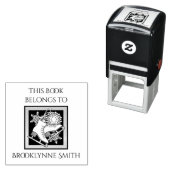 アイスモダンスケートで滑るこの本は蔵書票のものだ セルフインキングスタンプ (インサイチュ)