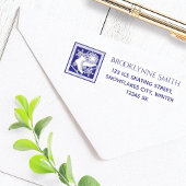 アイスモダンスケートで滑る差出人住所 セルフインキングスタンプ