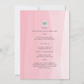 アイスモダンピンクグラデーションウェディング 招待状 (裏面)