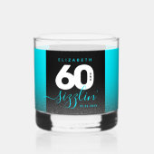 アイスモダンブガーリールーグリッター60とサイズリング ウイスキーグラス (正面)