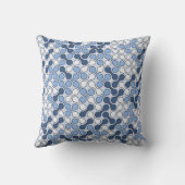 アイスモダンブルージオメトリメタボールパターン クッション (裏面)