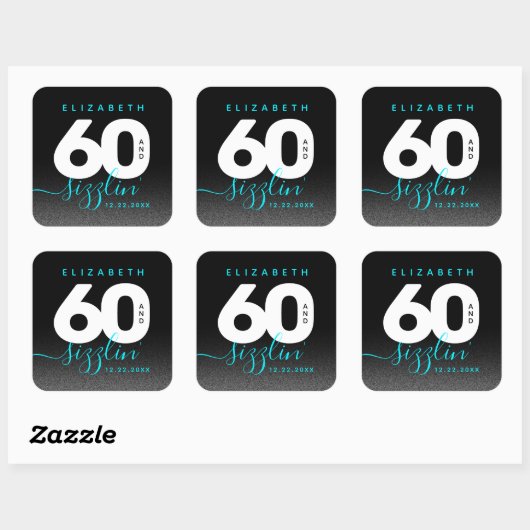 アイスモダンブルー60とサイズリング スクエアシール (シート)