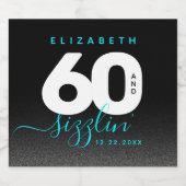 アイスモダンブルー60とサイズリング スパークリングワインラベル (シングルラベル)