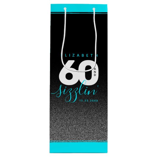 アイスモダンブルー60とサイズリング ワインギフトバッグ (正面)