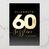 アイスモダンブルー60とサイズリング 箔招待状 (正面)