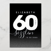 アイスモダンブルー60とサイズリング 箔招待状 (正面)