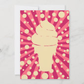 アイスモダンベビーアイスクリームファースト誕生日 招待状 (裏面)