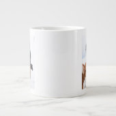 アイスランおもしろいドホースポートレート ジャンボコーヒーマグカップ (正面)