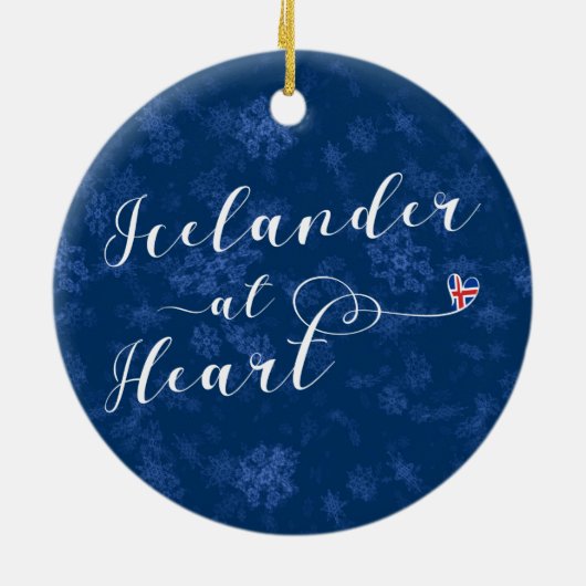 アイスランダーアットハート、クリスマスツリーオーナメント セラミックオーナメント (裏面)