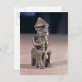 アイスランドで発見されたハンマーの小像とトール ポストカード (正面/裏面)