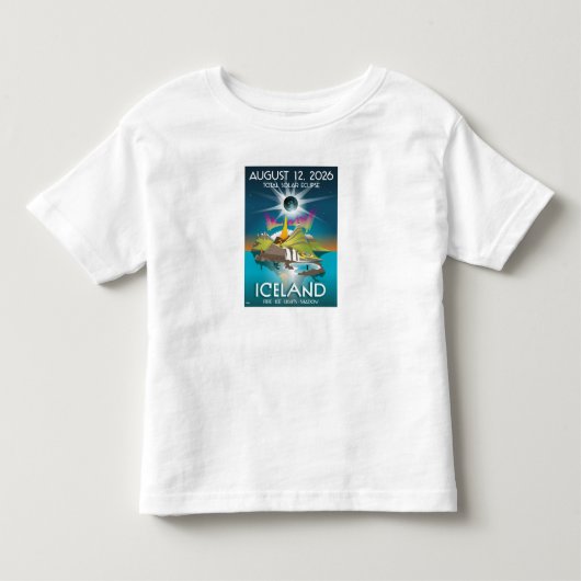 アイスランドで起こる2026年皆既日食 - Tシャツ (正面)