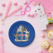 アイスランドとアイスランド国旗、エンブレム、パーティー/スポーツ  ペーパープレート (パーティー)