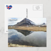 アイスランドのアルナスタピとスタファエル山 ポストカード (正面/裏面)