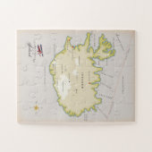 アイスランドのイラスト地図 ジグソーパズル (横)
