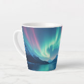 アイスランドのオーロラ カフェラテマグ (左アングル)
