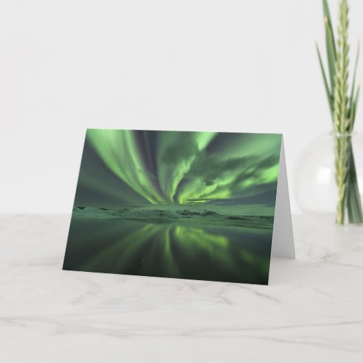 アイスランドのオーロラ。 Northern Lights カード (正面)