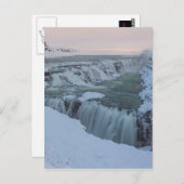 アイスランドのガールフォスの滝 ポストカード (正面/裏面)