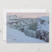 アイスランドのガールフォスの滝 招待状 (裏面)