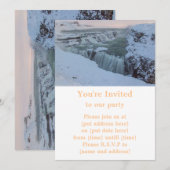 アイスランドのガールフォスの滝 招待状 (正面/裏面)