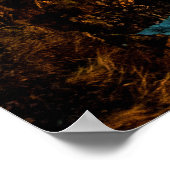 アイスランドのキルクジュフェル山でオーロラボレリス ポスター (角)