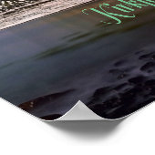 アイスランドのキルクジュフェル山ノースライト ポスター (角)