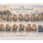 アイスランドのクリスマスの13のユールラザー シール (正面)