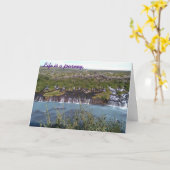 アイスランドのグリーティングカードのフラウンフォサール滝 カード (黄色い花)