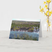 アイスランドのグリーティングカードのフラウンフォサール滝 カード (黄色い花)