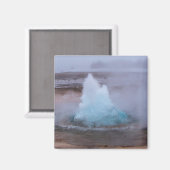 アイスランドのゲイサー(ホット春) マグネット (正面/裏面)