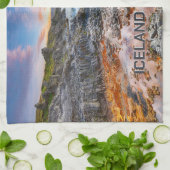 アイスランドのゲイタフス滝 キッチンタオル (折り畳み)