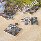 アイスランドのコルフォサール滝 ジグソーパズル (側面)