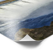 アイスランドのゴダフスの滝に虹 フォトプリント            (角)