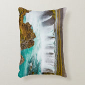 アイスランドのゴダフスの滝 アクセントクッション (正面(垂直))