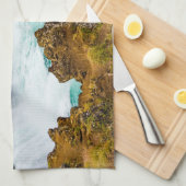 アイスランドのゴダフスの滝 キッチンタオル (四つ折り)