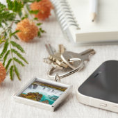 アイスランドのゴダフスの滝 キーホルダー (側面)