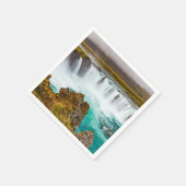 アイスランドのゴダフスの滝 スタンダードカクテルナプキン (角)