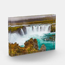 アイスランドのゴダフスの滝 フォトブロック