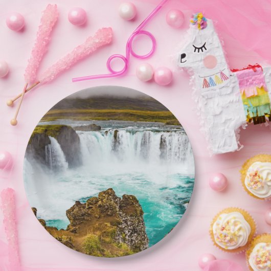 アイスランドのゴダフスの滝 ペーパープレート (パーティー)