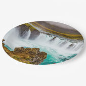 アイスランドのゴダフスの滝 ペーパープレート (アングル)