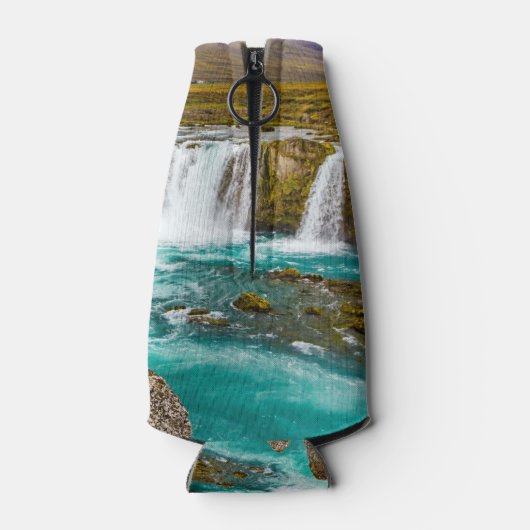 アイスランドのゴダフスの滝 ボトルクーラー (裏面)