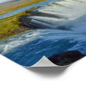 アイスランドのゴダフスの滝 ポスター (角)