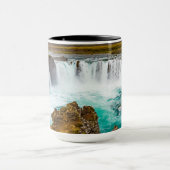 アイスランドのゴダフスの滝 マグカップ (中央)