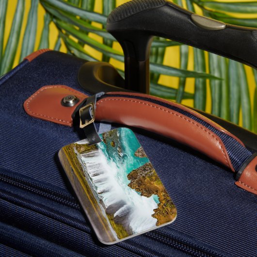 アイスランドのゴダフスの滝 ラゲッジタグ (正面インサイチュ1)