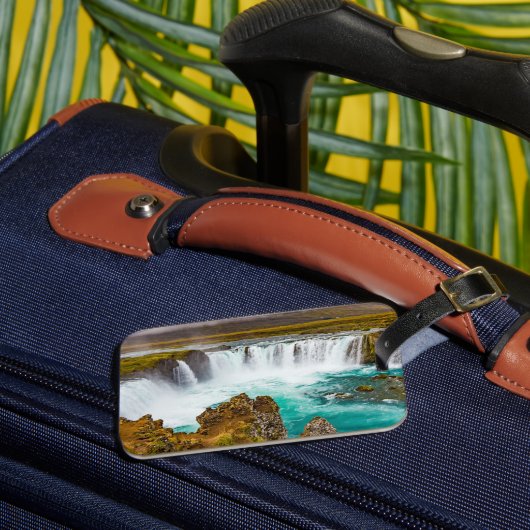 アイスランドのゴダフスの滝 ラゲッジタグ (正面インサイチュ3)