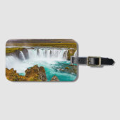 アイスランドのゴダフスの滝 ラゲッジタグ (正面横)