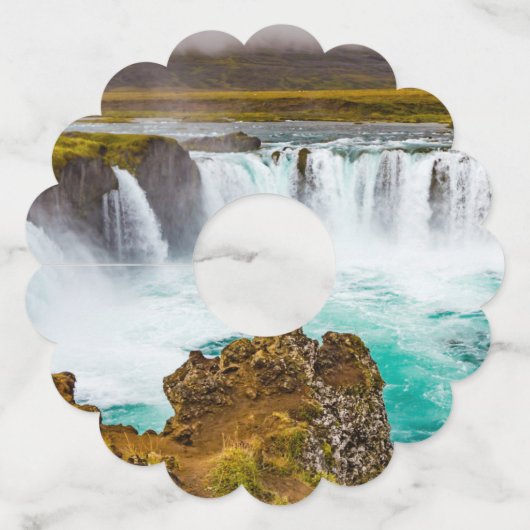 アイスランドのゴダフスの滝 ワイングラスタグ (裏面)