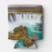 アイスランドのゴダフスの滝 缶クーラー (裏面)